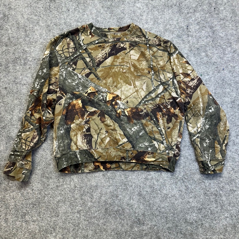 Outfitters Ridge Sweatshirt Mens XL Camo Fusion 3-D Crewneck Hunting